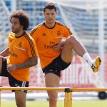 Marcelo y Cristiano se incorporan al grupo en la vuelta a los entrenamientos tras ganar la Copa