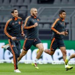 El Madrid se entrena en el Allianz