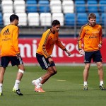 Último entrenamiento previo al Madrid-Osasuna de mañana en el Bernabeu