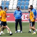 El Madrid completó su último entrenamiento antes del choque liguero de mañana ante el Español