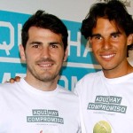 Casillas y Nadal disputaron un partido solidario en el Mutua Open de Madrid