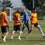 Ramos y Cristiano se incorporaron al grupo en la previa del Celta-Real Madrid