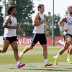 Segundo día de entrenamientos para preparar la Supercopa de Europa. Marcelo, Kroos, Di María y Khedira también entrenarán esta tarde. 