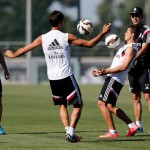 Morbo en Valdebebas: Benzema y Chicharito entrenarán hoy por primera vez juntos