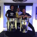Roberto Carlos, Marcelo y Ramos se fotografían con las 10 champions
