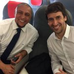 Roberto Carlos y Raúl han viajado con el equipo a Cardiff