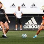 Ramos al frente del Real Madrid: El camero entrenó con el grupo y estará en el debut liguero en Balaídos.