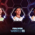 Courtois, Bellingham y Vinicius, integrantes del FIFA FIFPro World11 Masculino de 2023