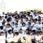 Florentino Pérez visita la escuela de la Fundación Real Madrid en Riad