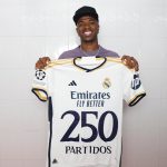 Vinicius cumple 250 partidos con el Real Madrid