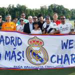 Florentino Pérez, con las peñas madridistas en Charlotte