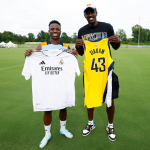 El jugador de la NBA, Pascal Siakam, visitó el entrenamiento del Real Madrid