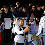 Los aficionados disfrutaron del entrenamiento en el Alfredo Di Stéfano