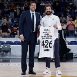 Llull, homenajeado por su récord de partidos en la Euroliga