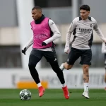 El Real Madrid se entrenó por última vez antes del encuentro de mañana ante el Atlético