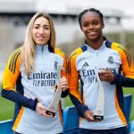 Olga Carmona y Linda Caicedo reciben en la Ciudad Real Madrid sus premios del FIFPro World11 Femenino